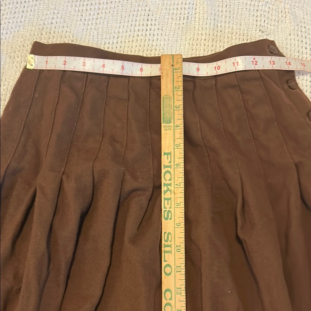 VTG TALBOTS Women’s 100% Wool Skirt Chocolate Brown A-Line Skirt USA Made 10 P - Picture 10 of 13